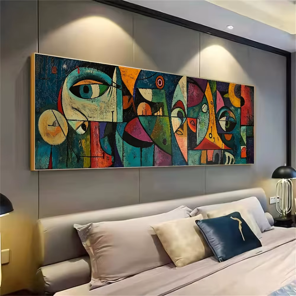 1 pièce d'art mural abstrait inspiré de Picasso, décoration encadrée sur le thème de la mode, style classique, pour la décoration de salon et de chambre à coucher