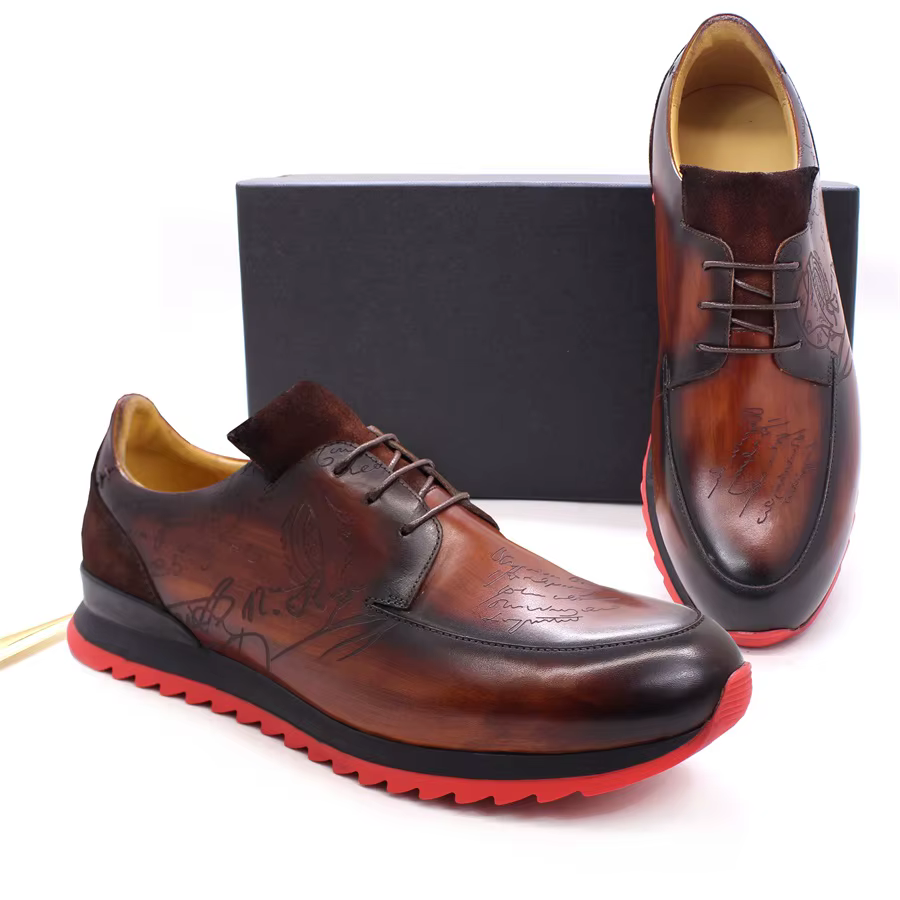 Chaussures en cuir à lacets pour hommes