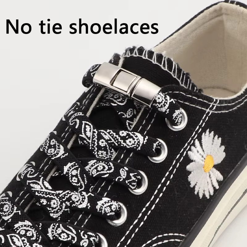 Lacets de chaussures colorés sans attaches