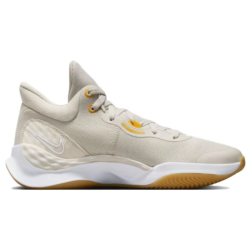 Nike Renew Elevate 3 Chaussures de basket mi-hautes à lacets et bout rond unisexe Beige-DD9304-009