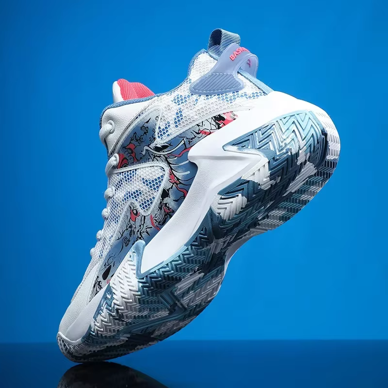 Nouveauté chaussures de basket-ball légères pour hommes respirant Confortable