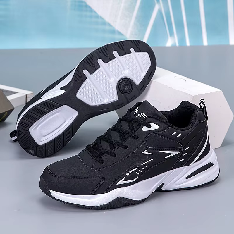 Baskets Chunky pour Hommes à Semelle Épaisse Polyvalentes Nouvelle Tendance 2026 Chaussures de Sport Décontractées Respirantes à Lacets en Maille avec Semelles Souples Améliorées