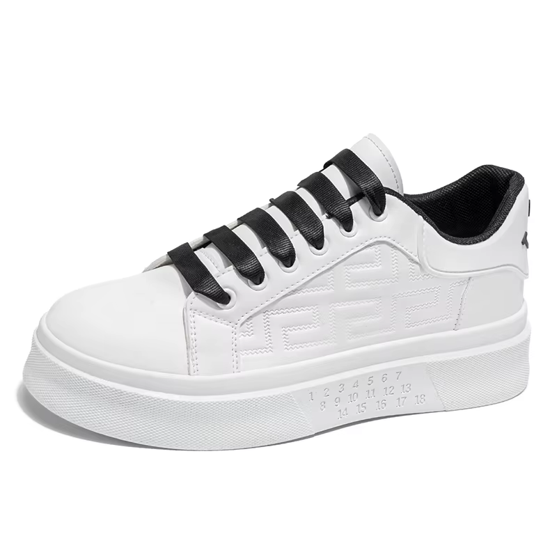 Baskets plateforme respirantes pour hommes – Collection été-automne 2026 – Chaussures de sport décontractées blanches confortables à lacets