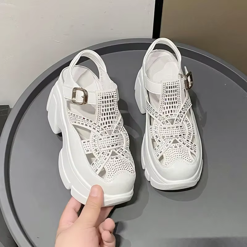Papa sandales femmes 2025 été nouvelle plate-forme chaussures eau diamant sport