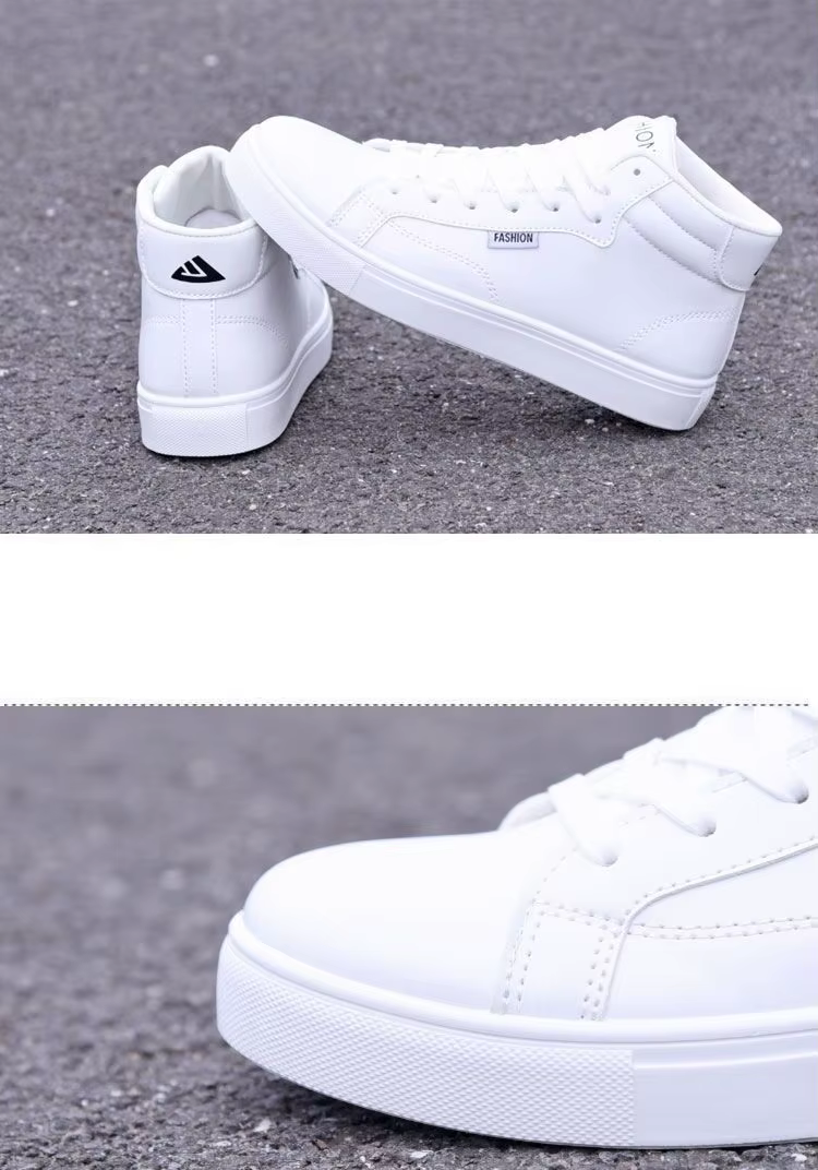 Baskets blanches en Faux cuir pour hommes