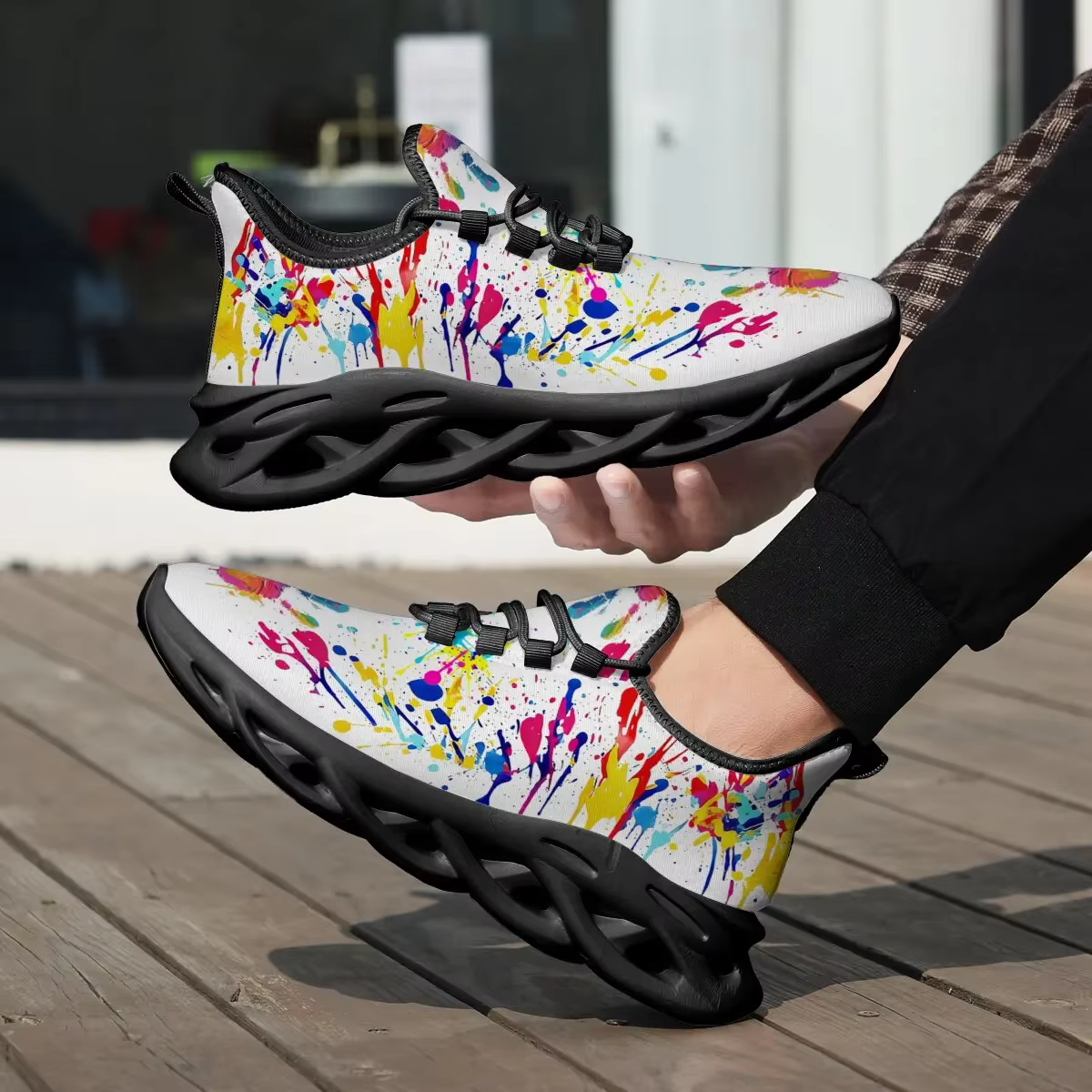 Baskets pour hommes maille confortable respirant chaussures de course