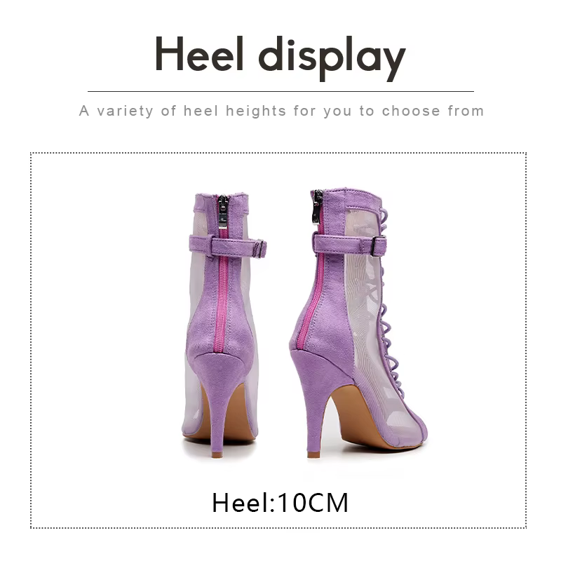 Printemps/été nouvelles chaussures de danse femme violet/noir