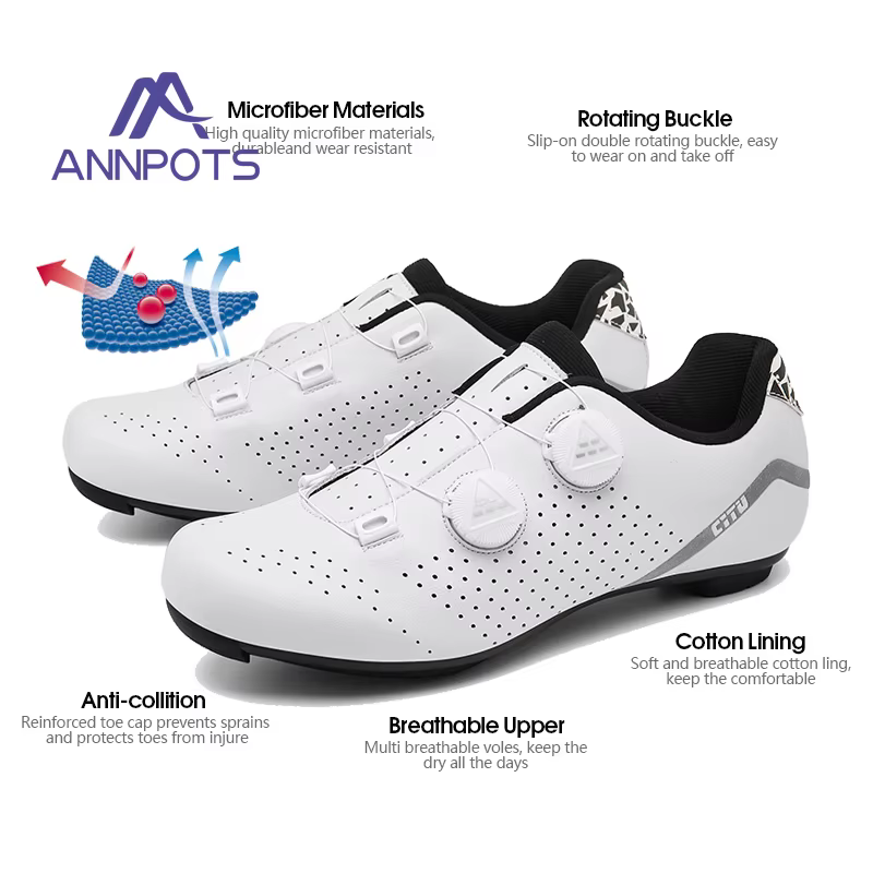 Chaussures de cyclisme autobloquantes femmes