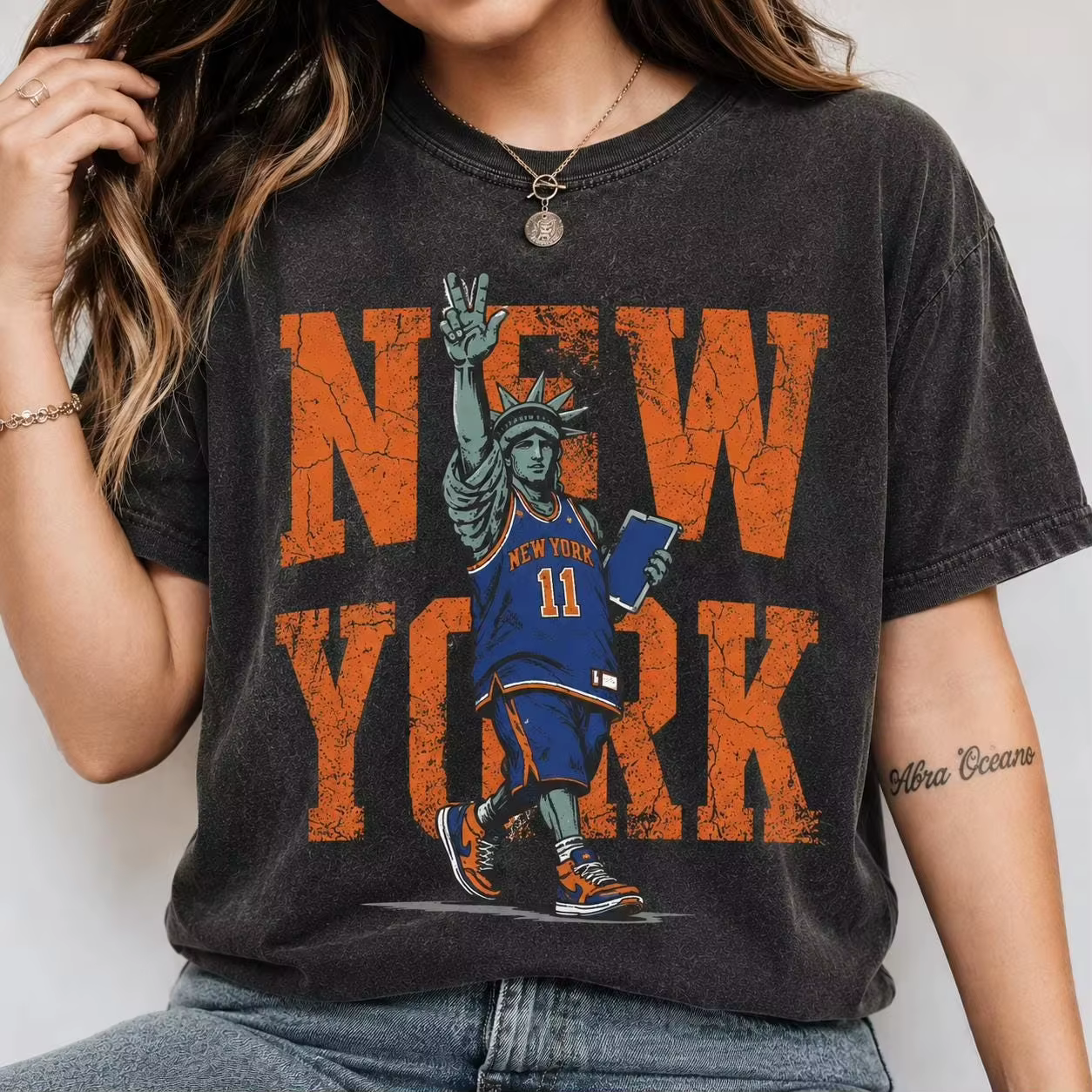 T-shirt de basket-ball Jalen Brunson New York Knicks 2026 pour hommes et femmes