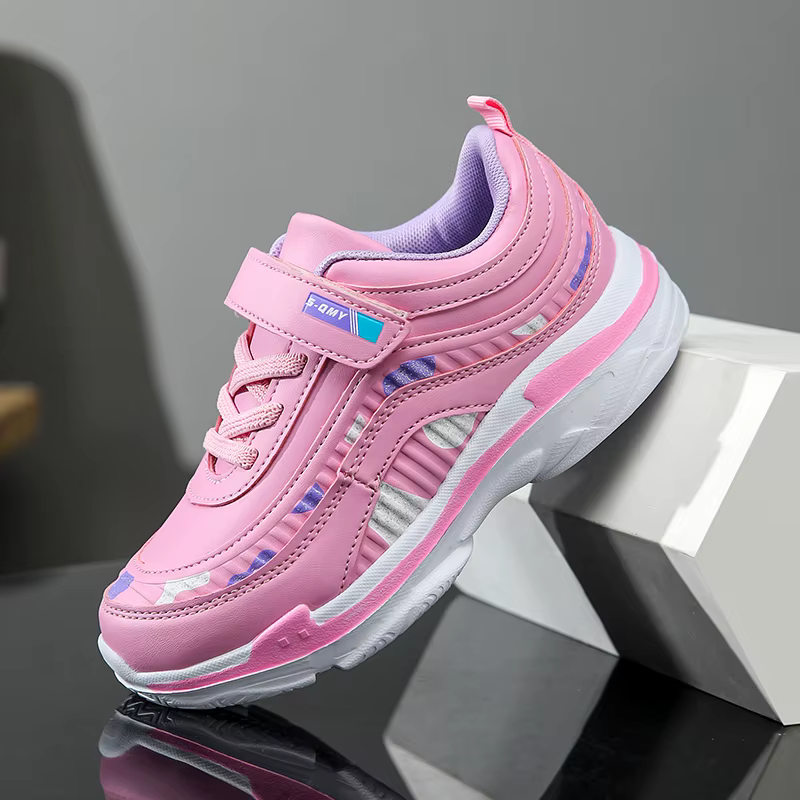 Mignon enfants Sneaker filles chaussures de luxe en cuir léger