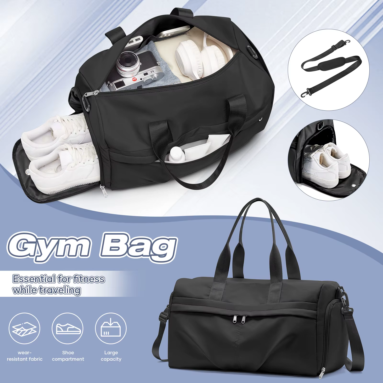 Sac de sport, sac de voyage pour hommes et femmes