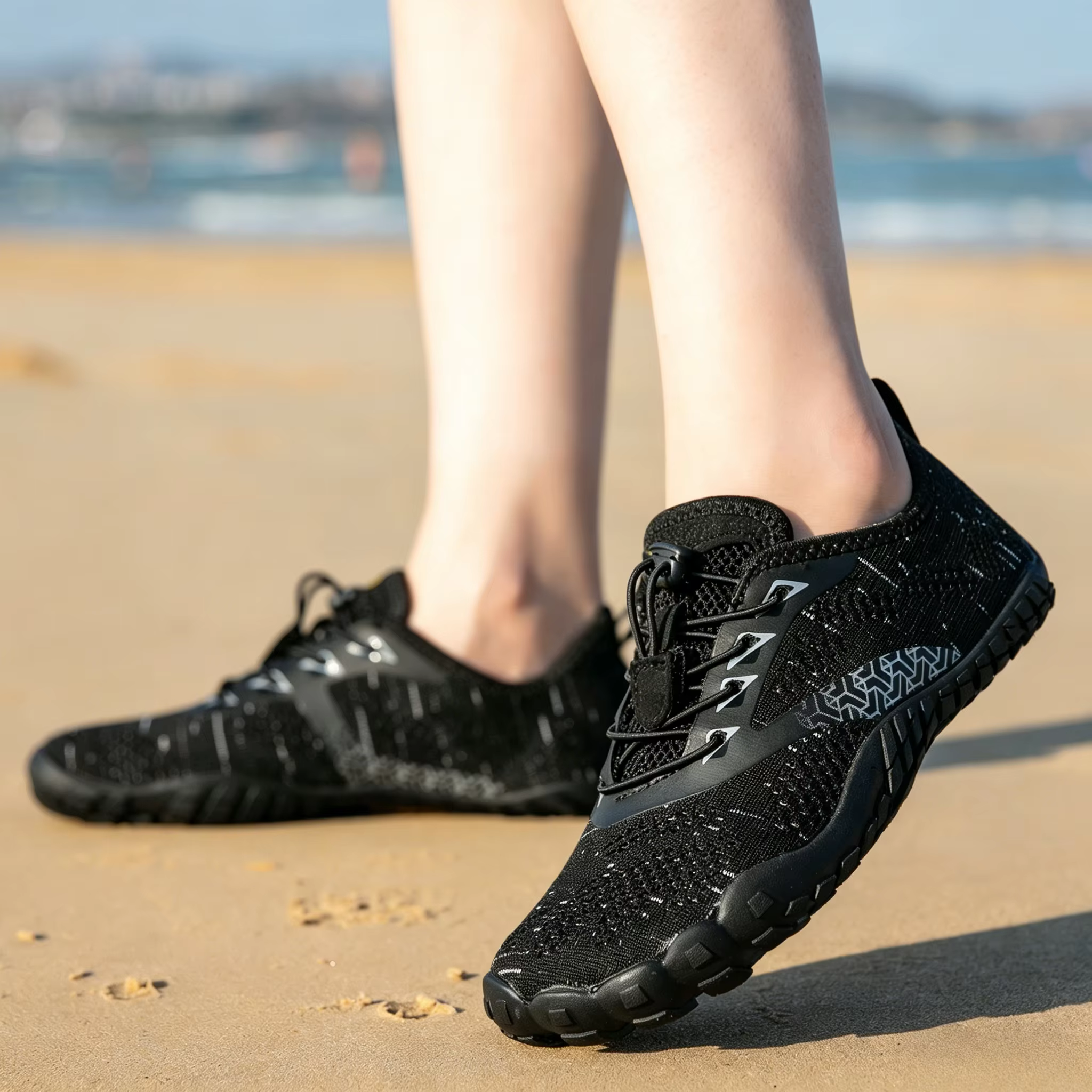 Chaussures à bout large zéro pieds nus pour hommes