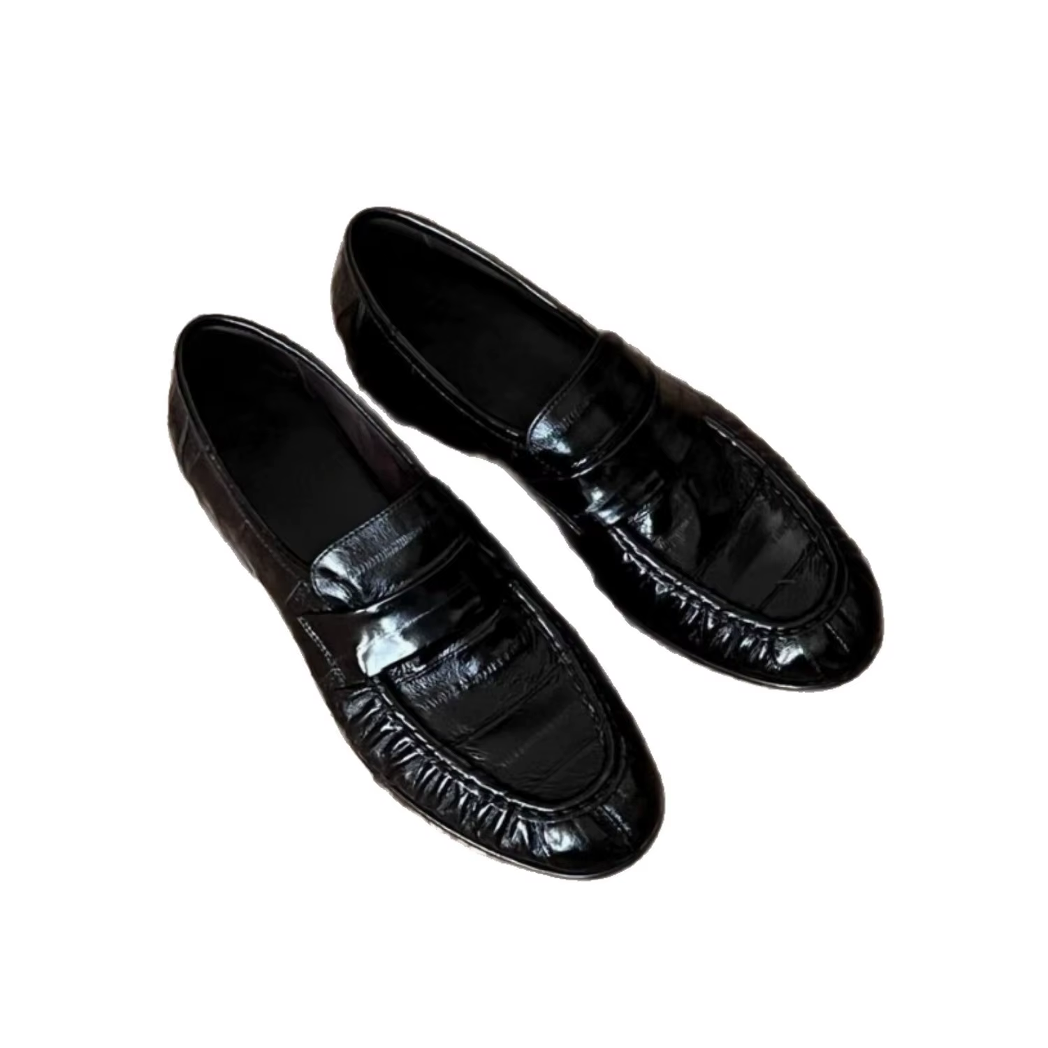Chaussures plates confortables à motif crocodile pour femmes, nouveau style printemps-automne, chaussures en cuir de style britannique, talon bas, non fatiguantes
