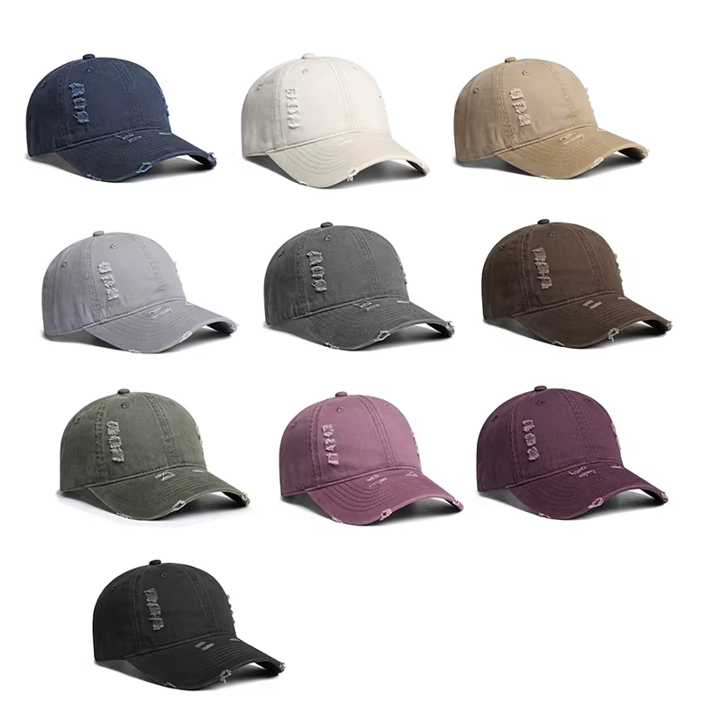 Casquette de baseball vintage délavée avec logo personnalisé