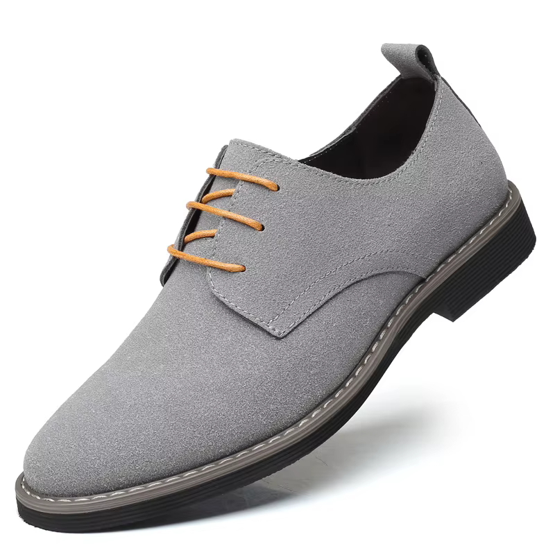 Chaussures Oxford en daim bleu marine pour hommes
