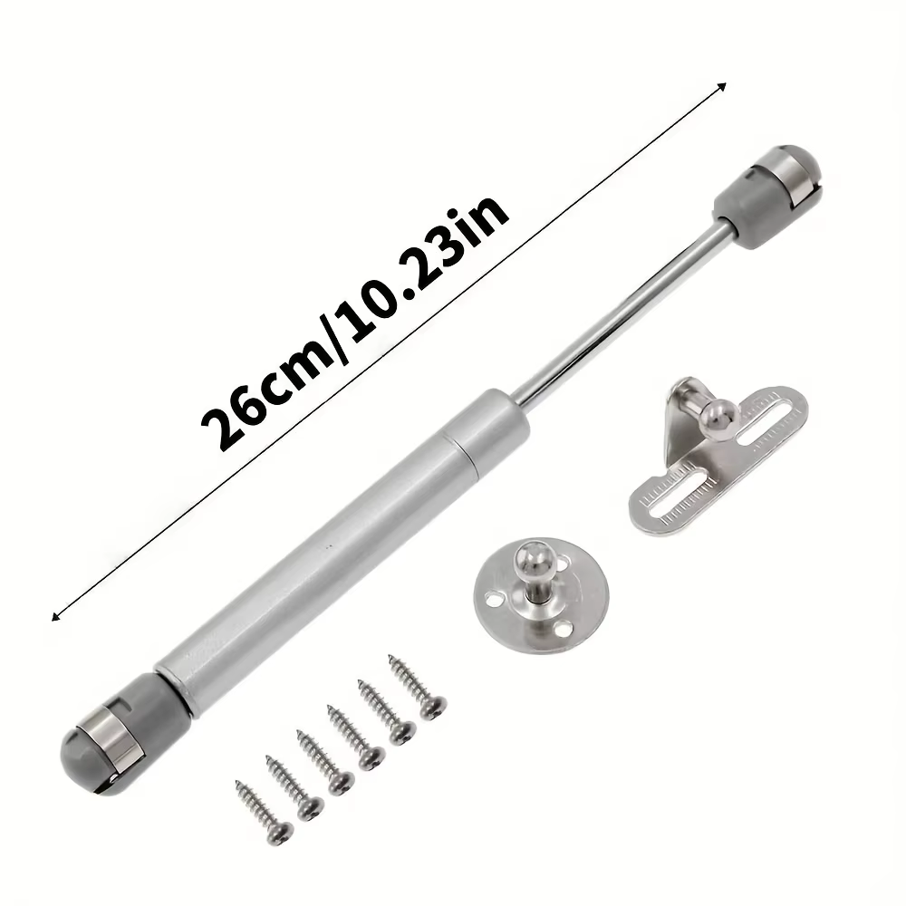 Charnière de support de couvercle à ressort à gaz à ouverture douce hydraulique, style classique, finition métallique polie, pour montage sur porte