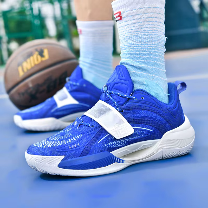 Baskets de basket-ball respirantes en maille à boucle à crochet
