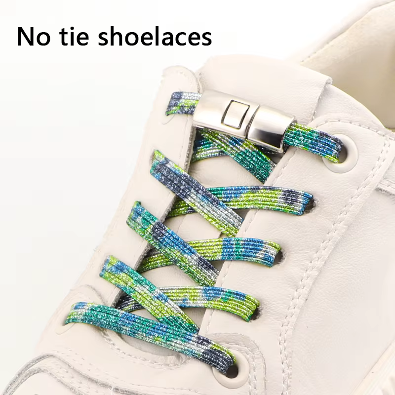 Lacets élastiques arc-en-ciel pour adultes et enfants