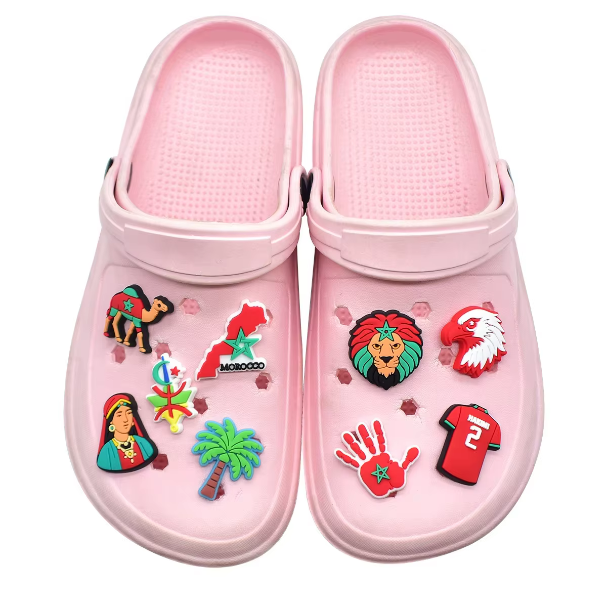 21 Breloques pour chaussures sur le thème du Maroc pour sabots Crocs