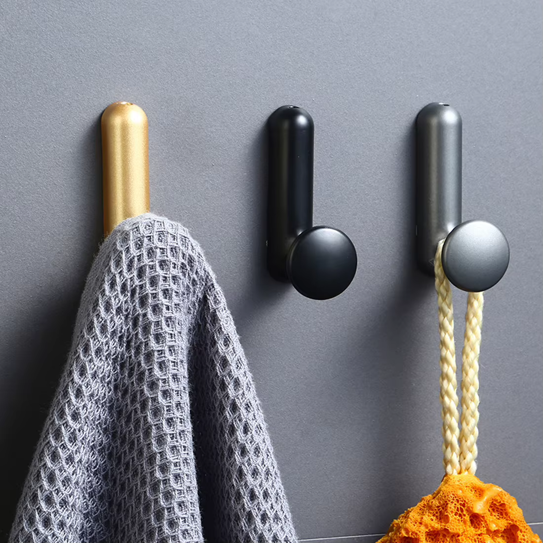 Accessoires de salle de bain crochets muraux porte-manteau mural crochets muraux pour suspendre des vêtements crochet pour sacs cintres dorés pour serviettes de cuisine