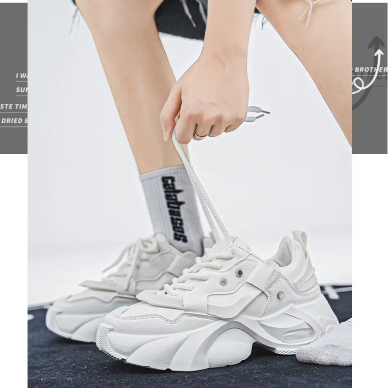 Chaussures Homme – Baskets Montantes en Cuir de Haute Qualité