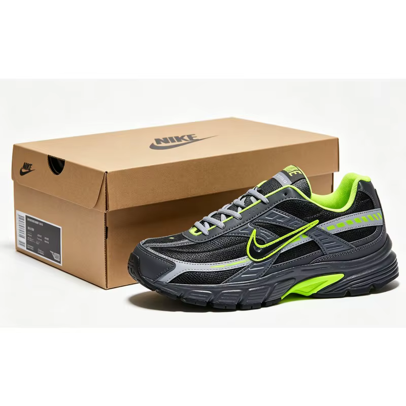 Nike Initiator Chaussures Rétro Décontractées pour Homme Noir Gris Respirantes Confortables Basses pour l'Extérieur et les Trajets Quotidien - 394055-023