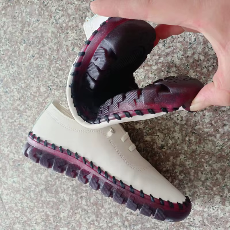 Baskets femmes chaussures mocassins à lacets en cuir plat nouveau printemps décontracté confortable maman Chaussure