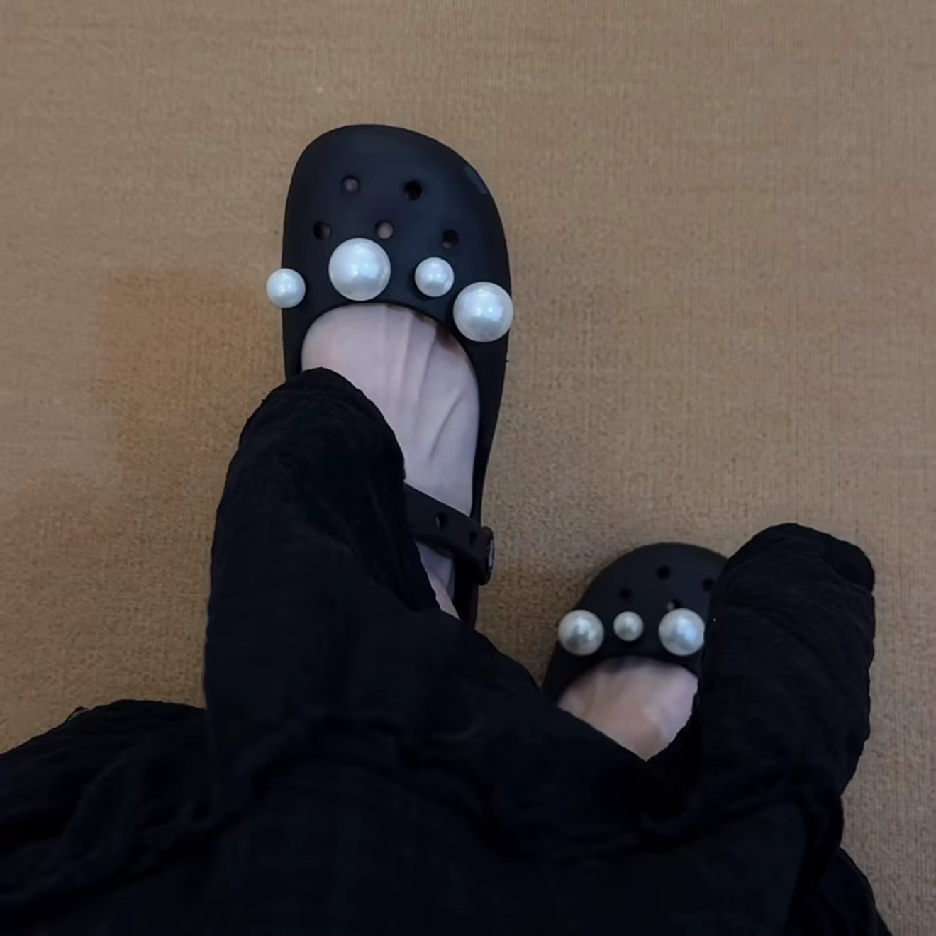 Accessoires de luxe pour sabots de ballet perlés