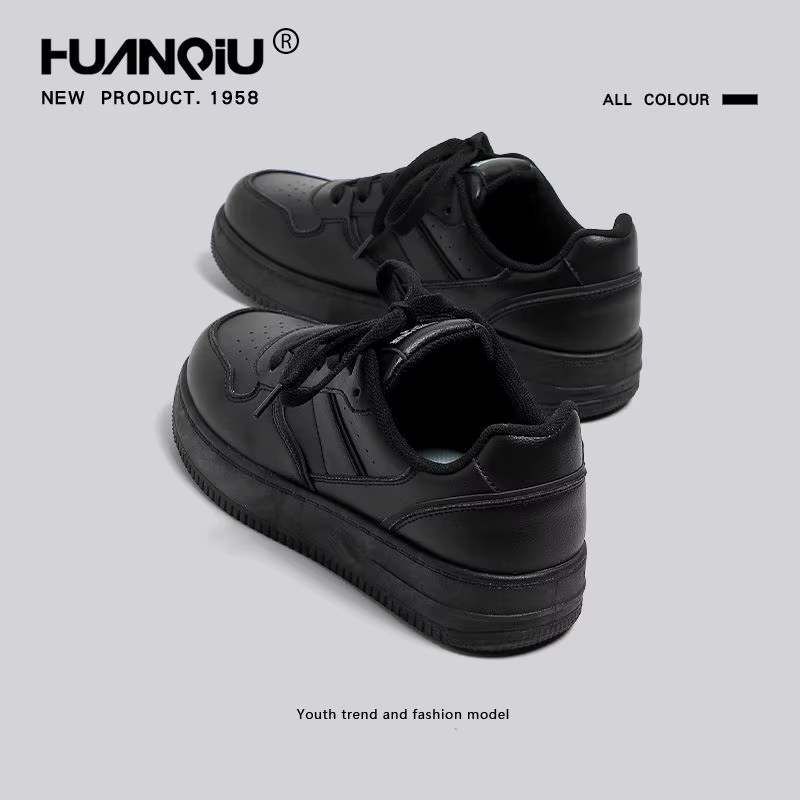 Nouvelles baskets basses respirantes pour femmes noires