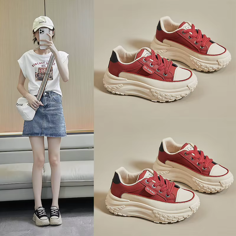 Optical Soled Women's Dad Shoes, Chaussures simples décontractées, Chaussures canisées à la mode