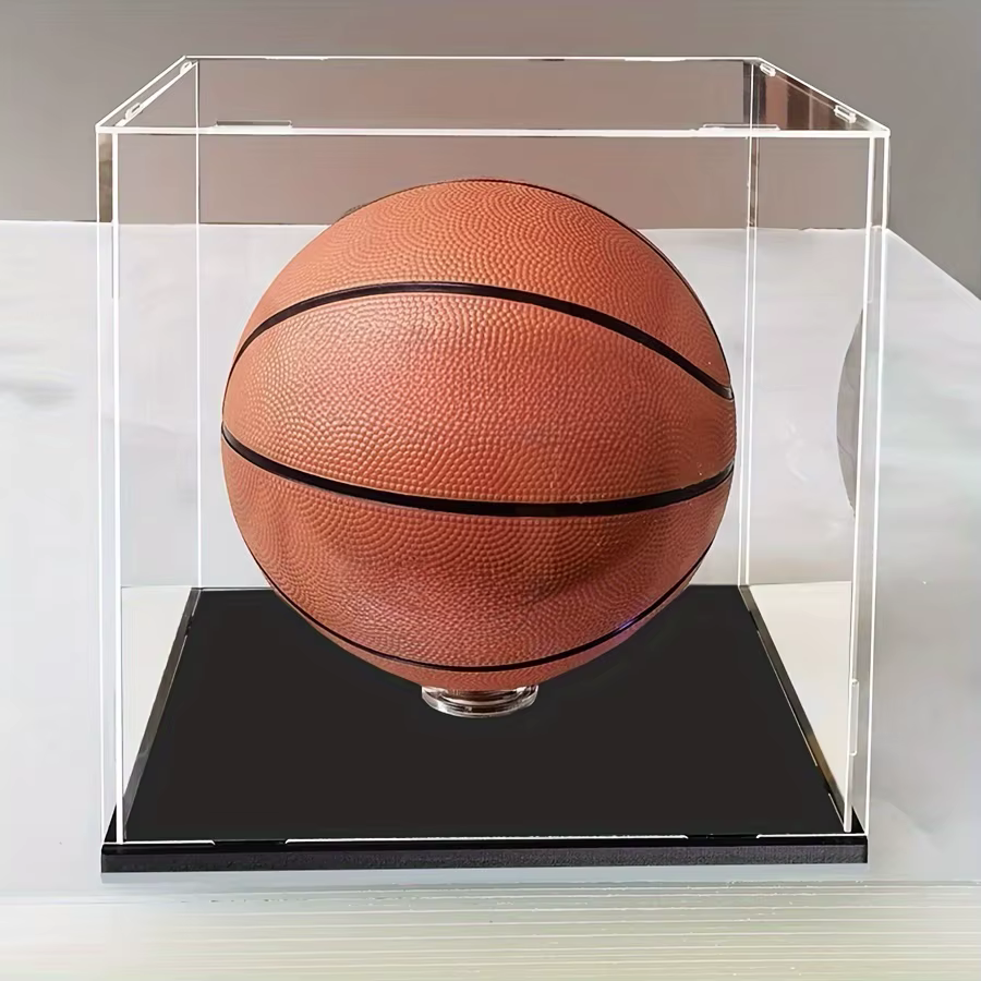 1 présentoir d'assemblage en acrylique, collection d'affiches de football et de basket-ball (accessoire de base circulaire gratuit * 1)