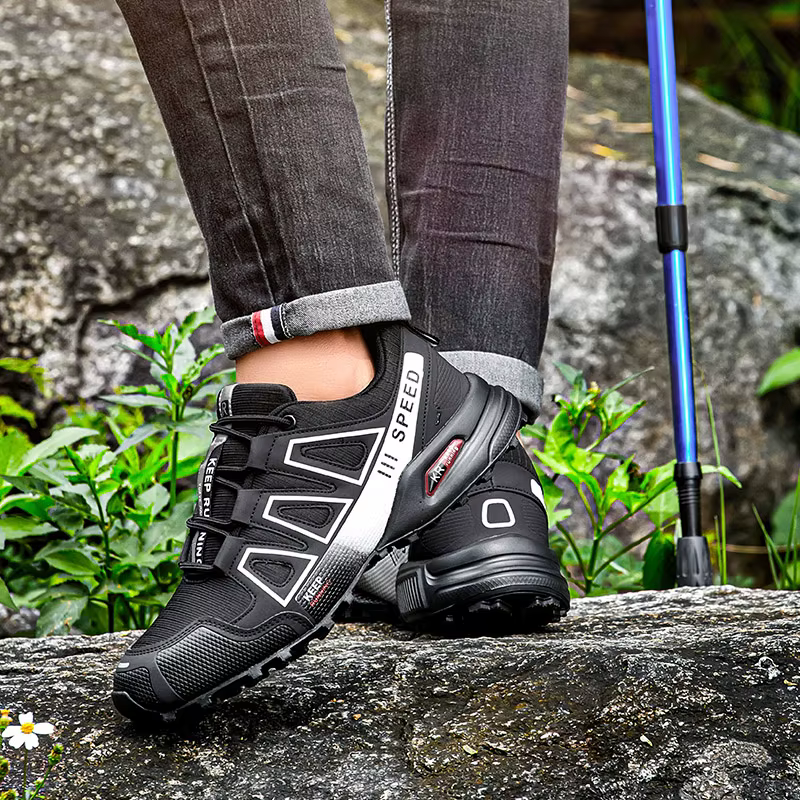 TFanJump chaussures de randonnée en plein air pour hommes et femmes semelle extérieure en caoutchouc antidérapante