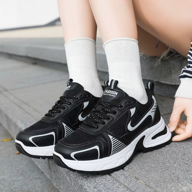 Chaussures de sport respirantes pour femmes – Offre spéciale de la saison – Baskets décontractées style « Dad Shoes » confortables à semelle épaisse – Collection transfrontalière été-automne
