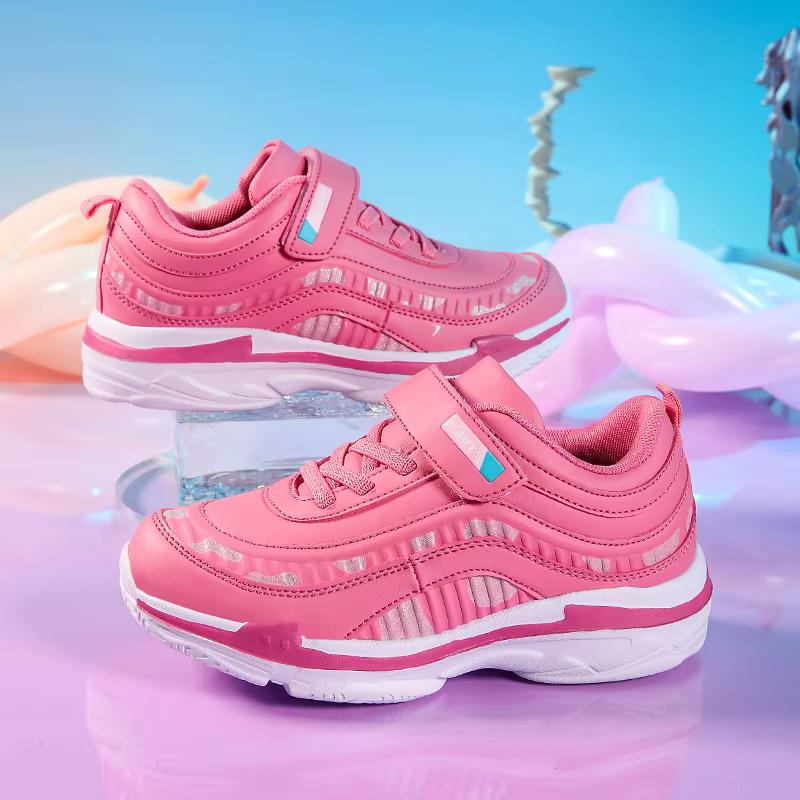 Mignon enfants Sneaker filles chaussures de luxe en cuir léger