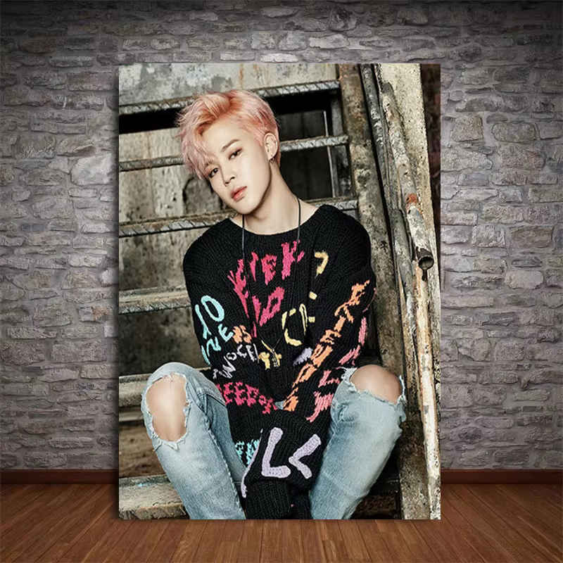 Affiche et impressions de groupe de musique coréen Kpop Boys Idol, peinture sur toile vintage, art mural de style nordique, décoration de chambre et de maison