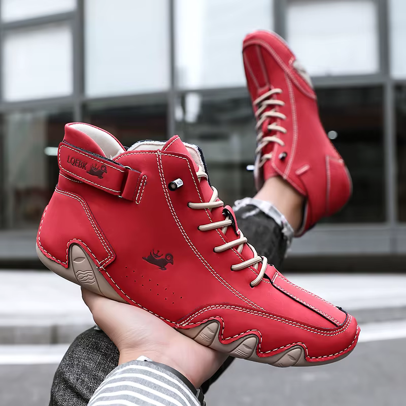 Baskets en cuir pour hommes, chaussures décontractées, mocassins de marche en plein air, confortables, bottes de luxe, nouvelle collection 2024