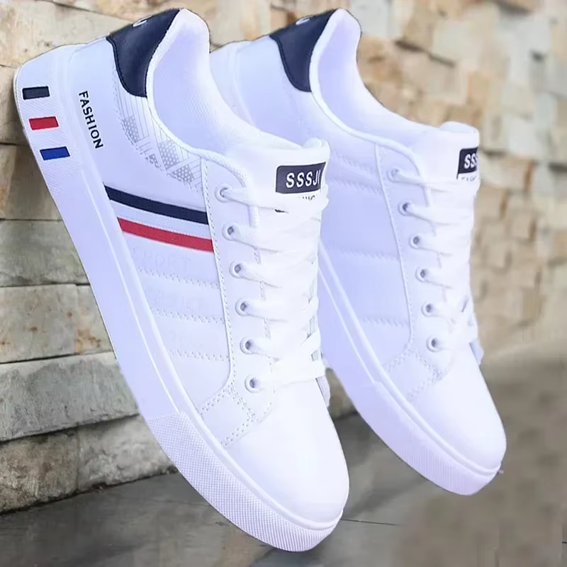 Baskets pour hommes chaussures décontractées blanches