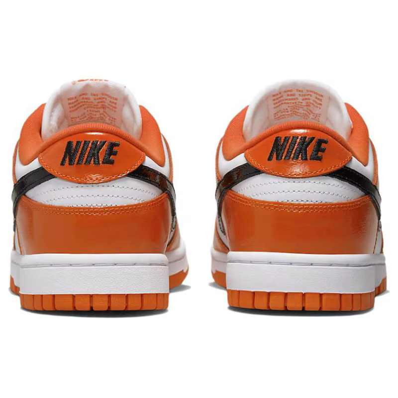 Nike Dunk Low Orange Blanc Noir Femme Rétro Streetwear Chaussures de Skateboard Décontractées Basses Antidérapantes Baskets Tendance - DJ9955-800