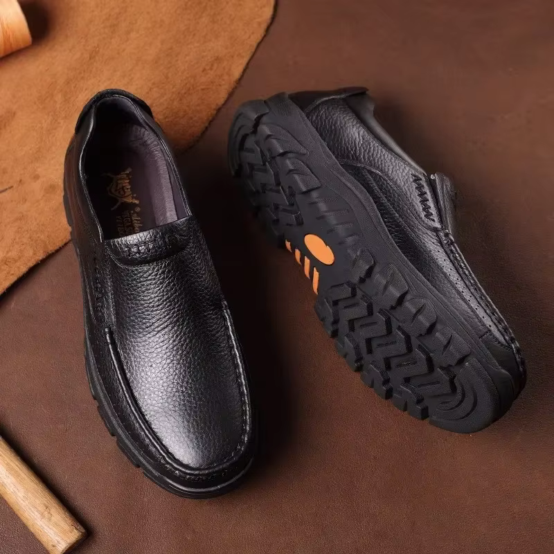 Chaussures d'affaires décontractées en cuir pour hommes