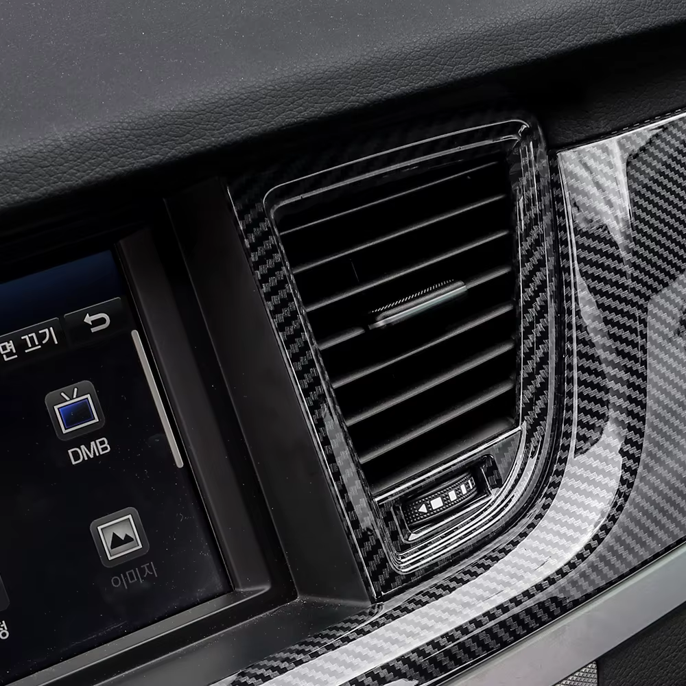 Accessoire intérieur de voiture pour Genesis G80 DH 2015-2020 conduite à gauche, garniture de cache de ventilation centrale du tableau de bord en ABS