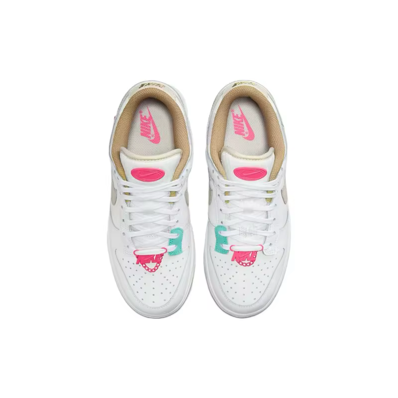 Nike Dunk Street Dance Series baskets basses légères et confortables absorbant les chocs pour femmes blanc rose DX6060-121