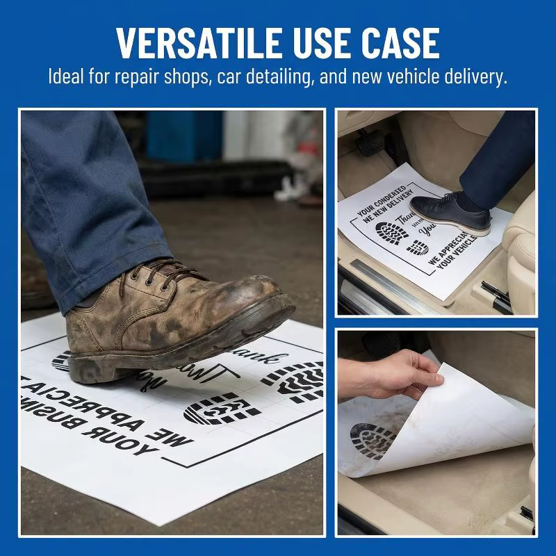 Tapis de sol jetables pour voiture, imperméables, antidérapants, en papier, pour l'entretien et le nettoyage de l'intérieur du véhicule
