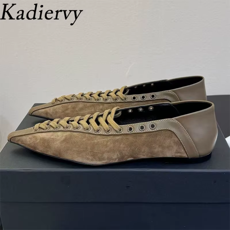 Nouvelles chaussures plates pour femmes à bout pointu
