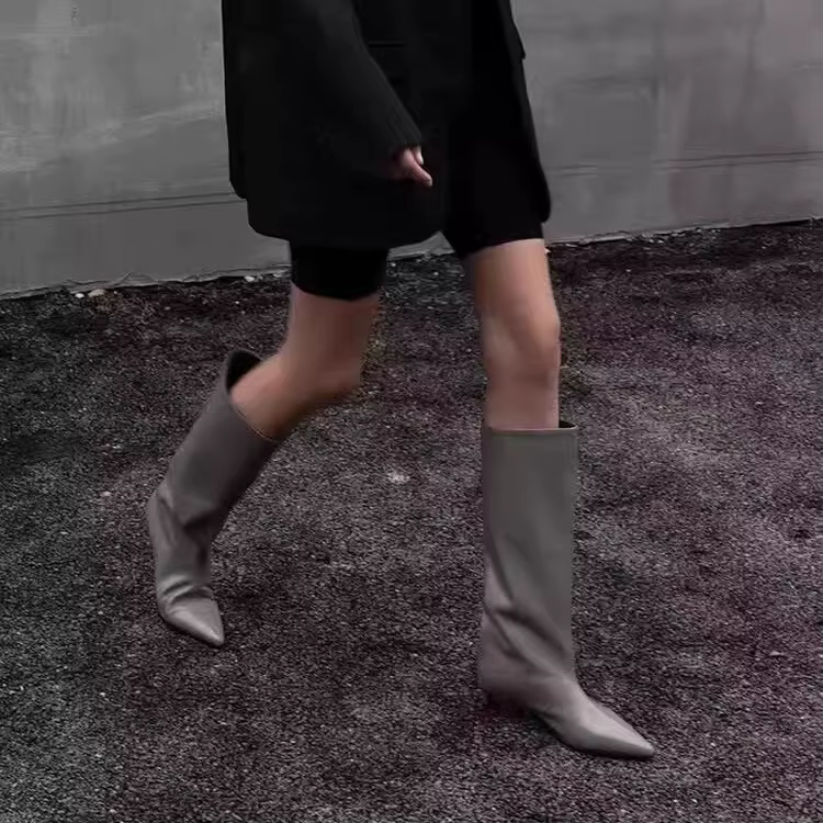 Bottes hautes Chelsea en cuir verni pour femmes