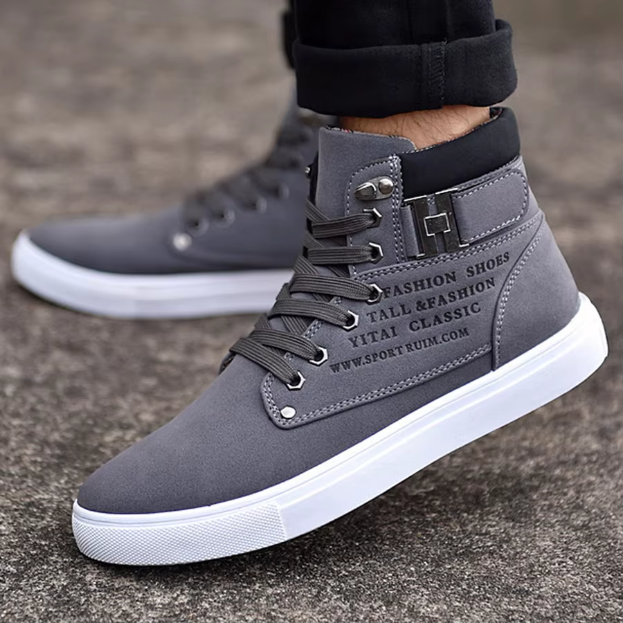 Nouveauté hommes chaussures hautes décontractées printemps/automne baskets