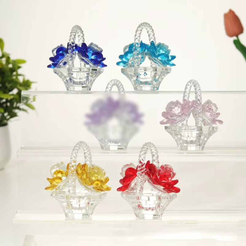 Panier fleurs en cristaux, décoration table, ornement décoratif Y5GB