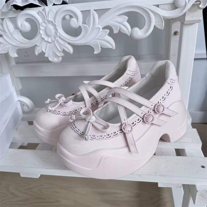 Été Leilei Gururu Original doux fille chaussures à semelles épaisses