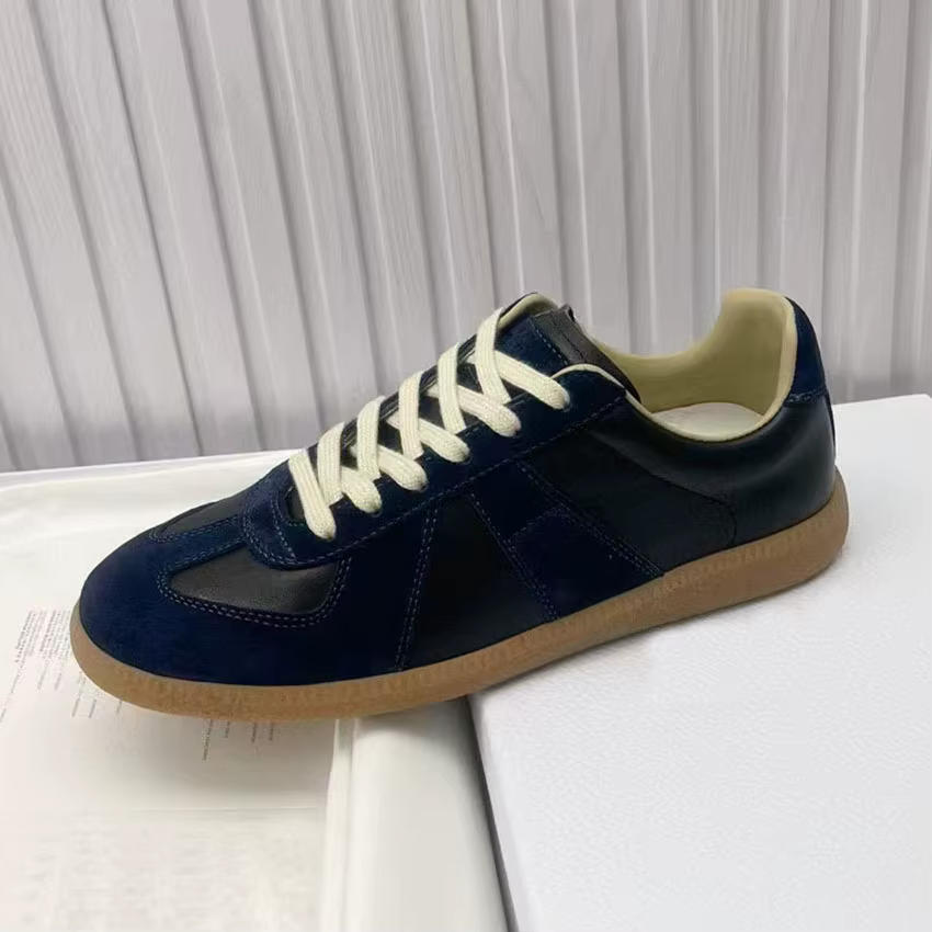 Printemps décontracté Derby chaussures femme hommes en cuir Patchwork bout rond