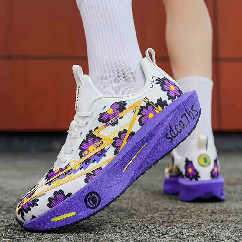 Chaussures de course Marathon avec plaque en carbone pour hommes