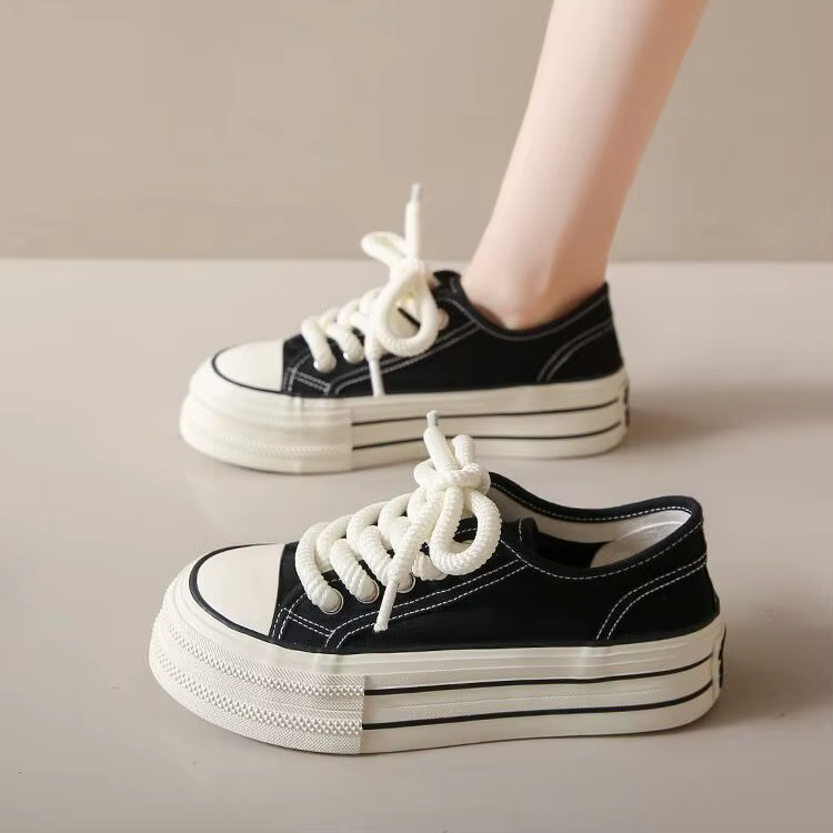 Chaussures en toile à plateforme pour femmes